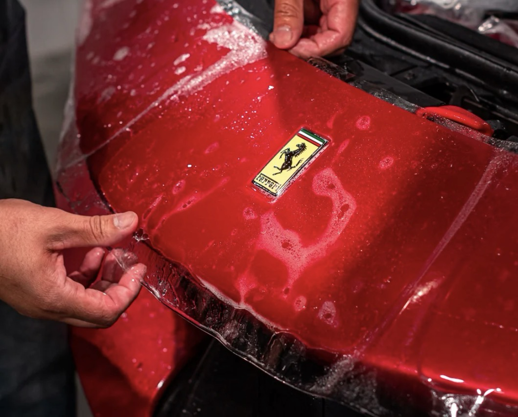 XPEL Ultimate Plus self-healing paint protection film installation on luxury vehicle in Atlanta GA