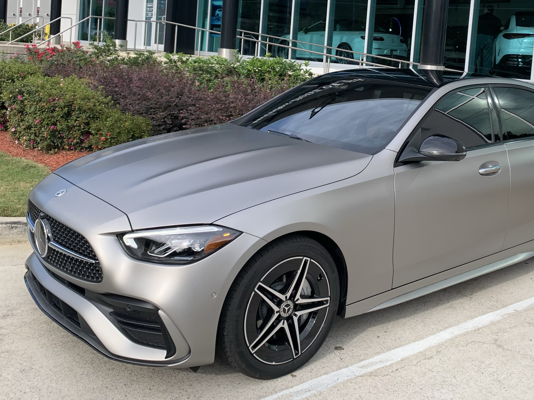 XPEL Stealth satin finish paint protection film on dark vehicle at Atlanta Georgia dealership